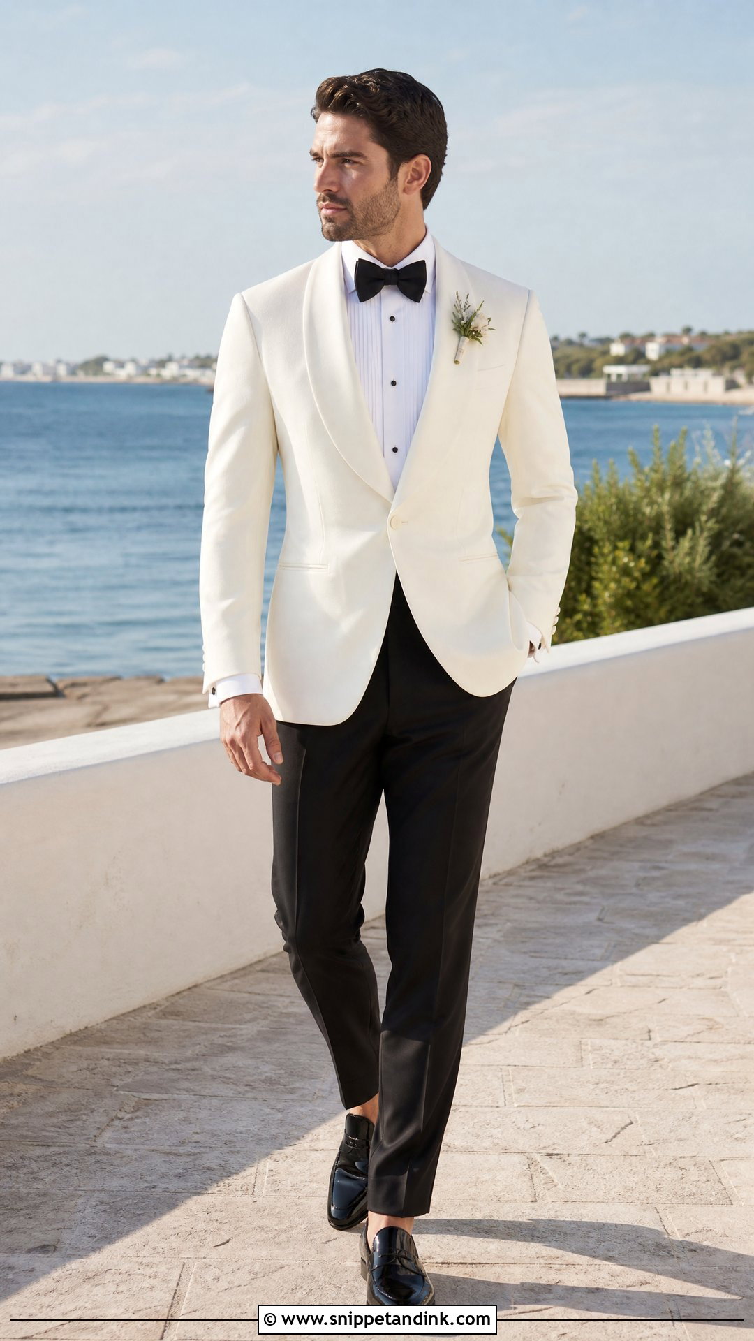 Ivory Dinner Jacket Tuxedo - Snippet and Ink - 20 Tuxedo Wedding Suit Ideas