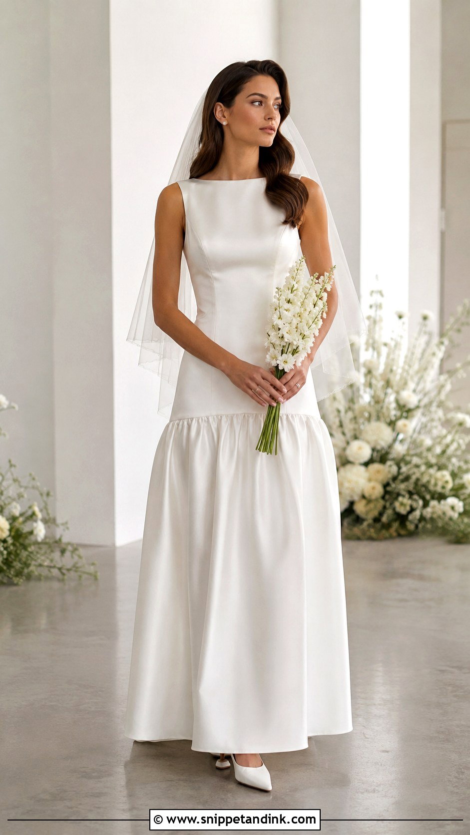 Ivory Drop Waist Wedding Dress - Snippet and Ink - 20 Ivory Wedding Dresses