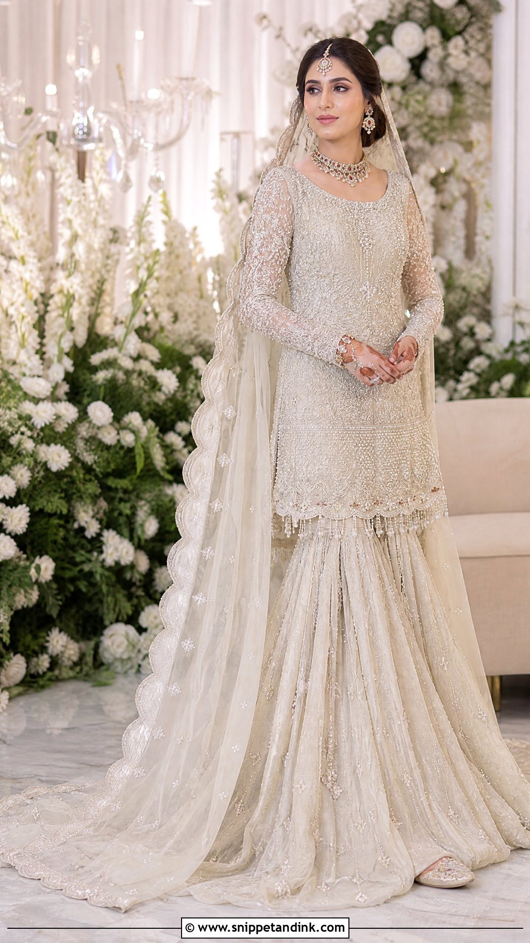 Ivory Farshi Nikkah Garara - Snippet and Ink - 20 Nikkah Garara Ideas