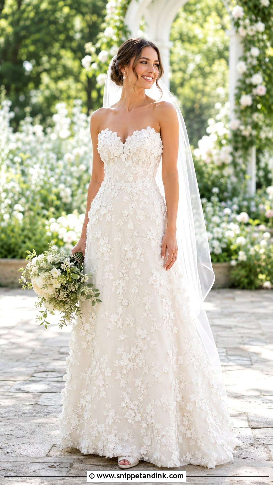 Ivory Floral Applique Wedding Dress - Snippet and Ink - 20 Off White Champagne Ivory Wedding Dress Ideas