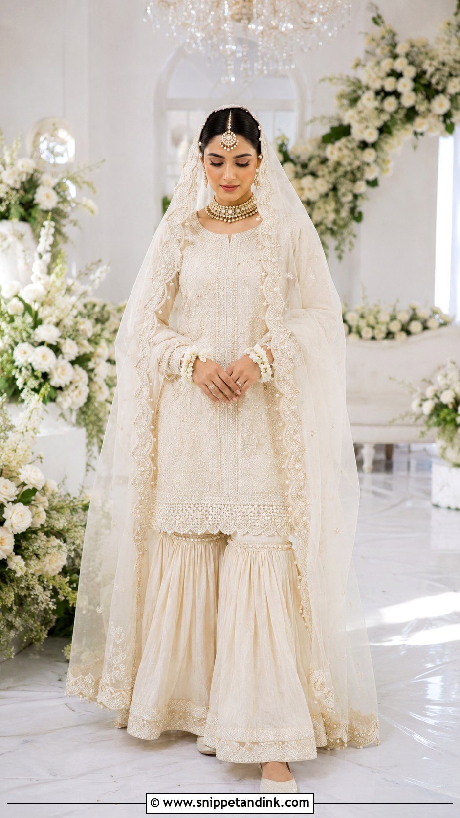 Ivory Gharara Nikkah Dress - Snippet and Ink - 20 Nikkah Wedding Dress Ideas