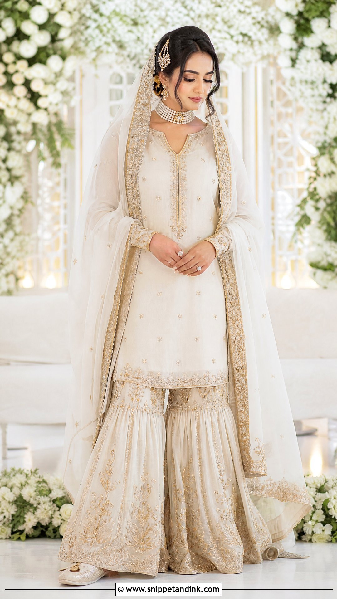 Ivory Gharara Nikkah Dress - Snippet and Ink - 20 Nikkah Inspo Dresses