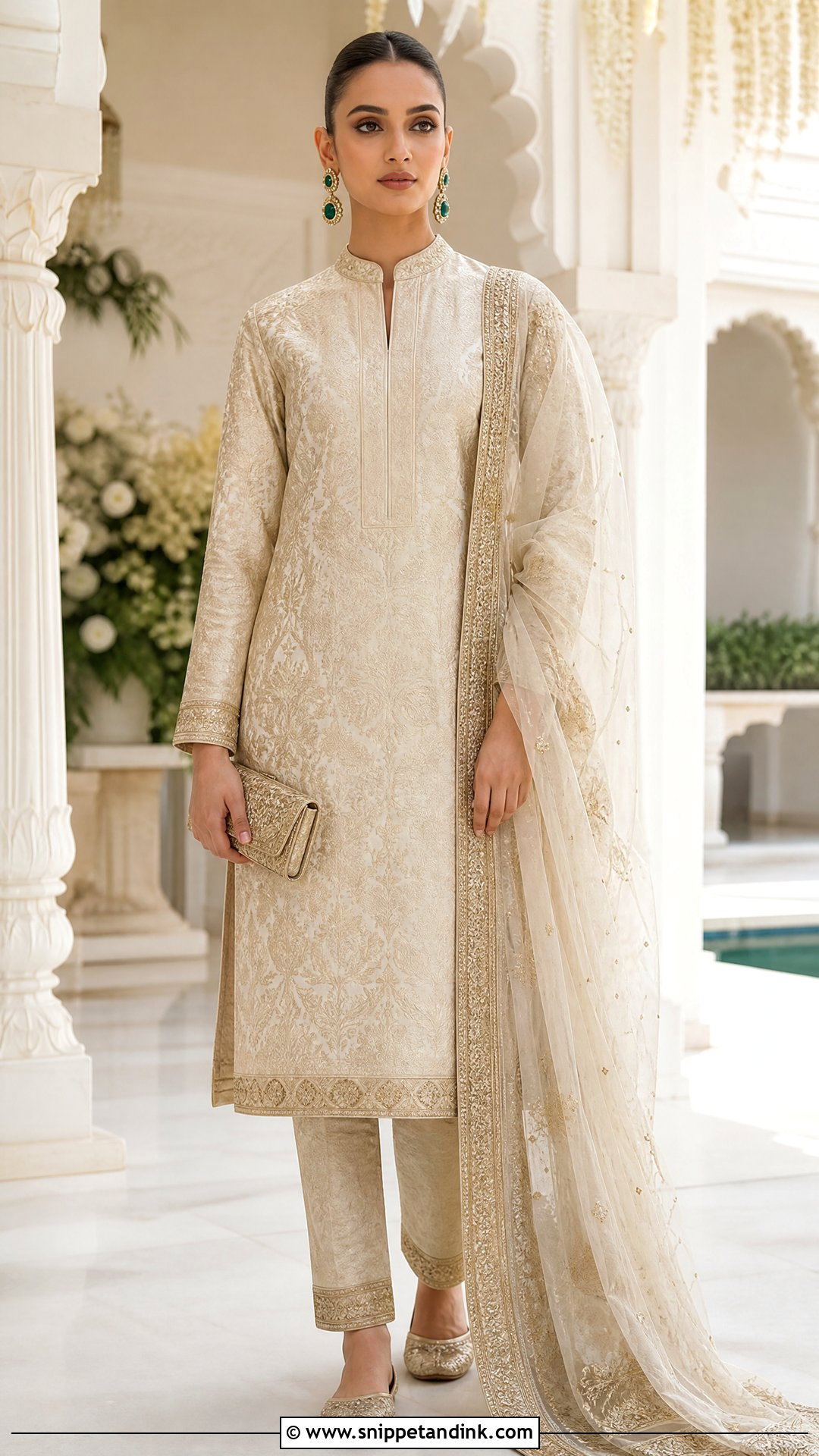 Ivory Gold Sabyasachi Brocade Suit - Snippet and Ink - 20 Sabyasachi Salwar Suits