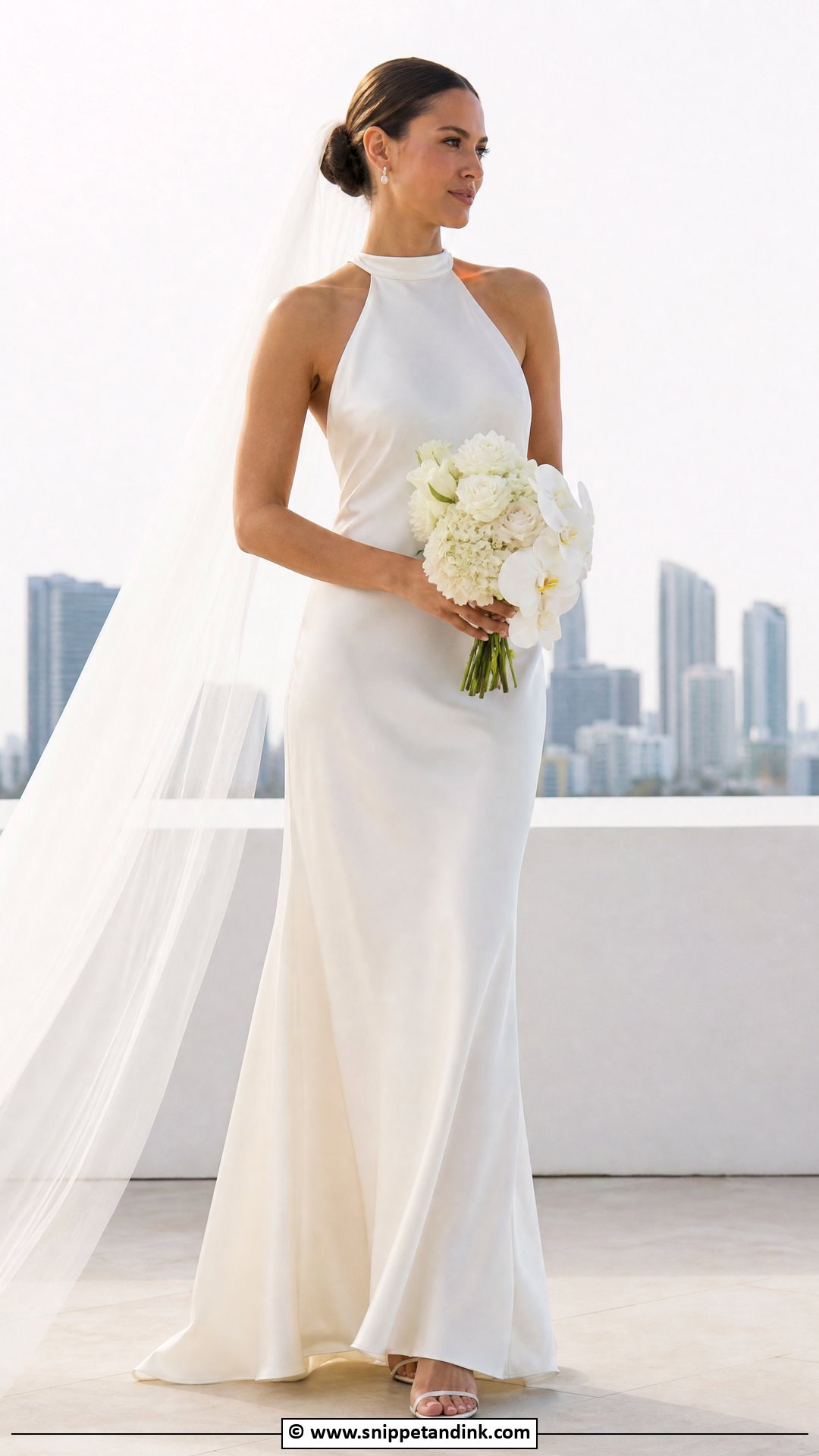 Ivory Halter Wedding Dress - Snippet and Ink - 35 Ivory Wedding Dress Ideas