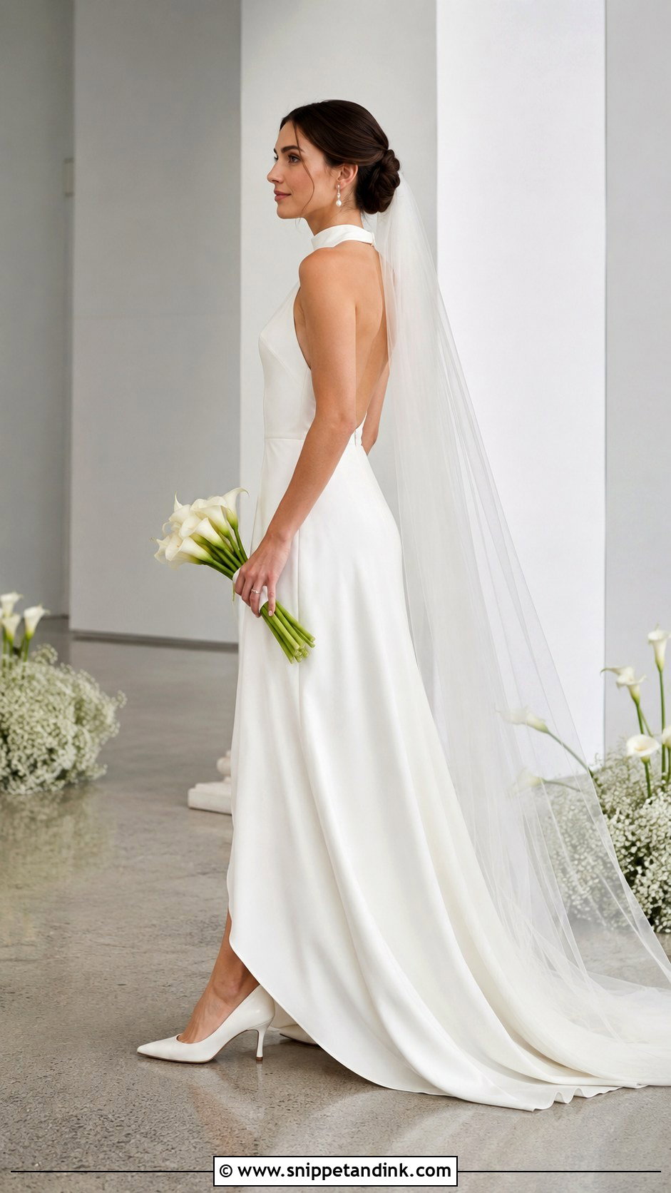 Ivory High Neck Wedding Dress - Snippet and Ink - 20 Ivory Wedding Dresses