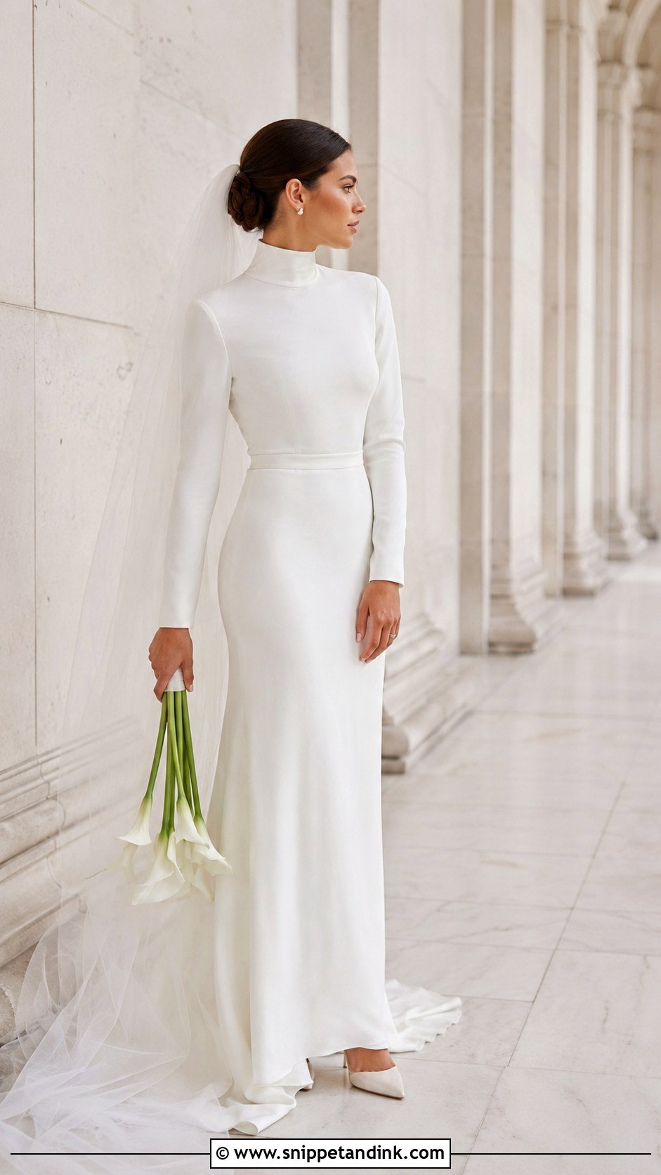Ivory High Neck Wedding Gown - Snippet and Ink - 20 Ivory Wedding Gown Ideas