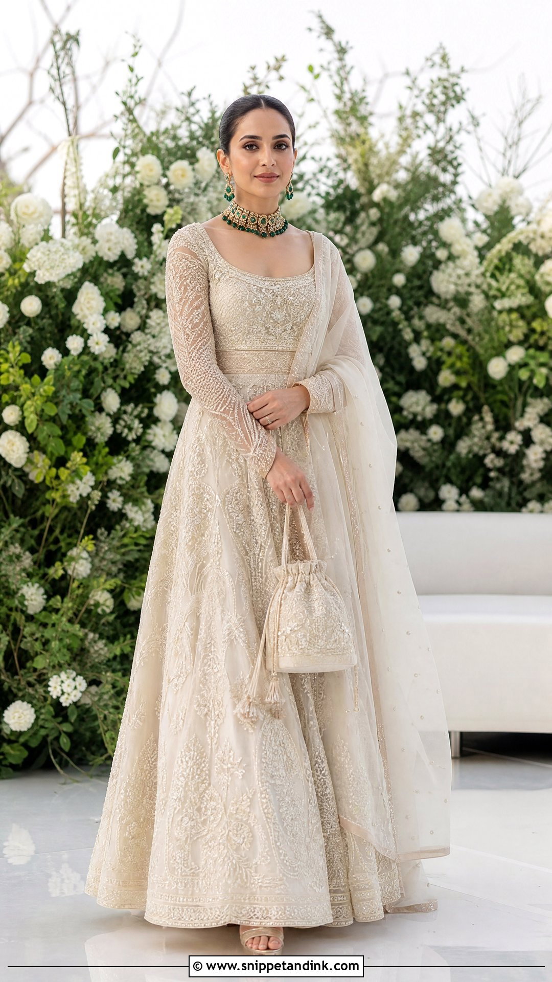 Ivory Indian Bridal Gown - Snippet and Ink - 20 Indian Bridal Gown Ideas