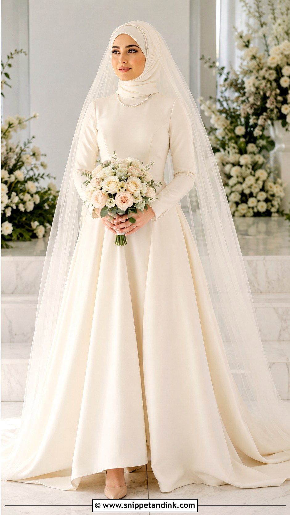 Ivory Islamic Wedding Dress - Snippet and Ink - 25 Islamic Wedding Dresses