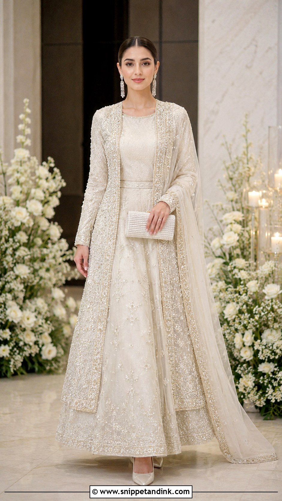 Ivory Jacket Lehenga Nikkah Dress - Snippet and Ink - 20 Dresses for Nikkah