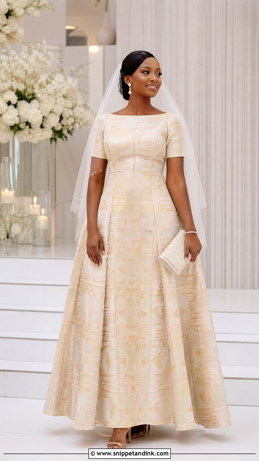 Ivory Kente Ghana Wedding Dress - Snippet and Ink - 25 Ghana Wedding Dress Ideas