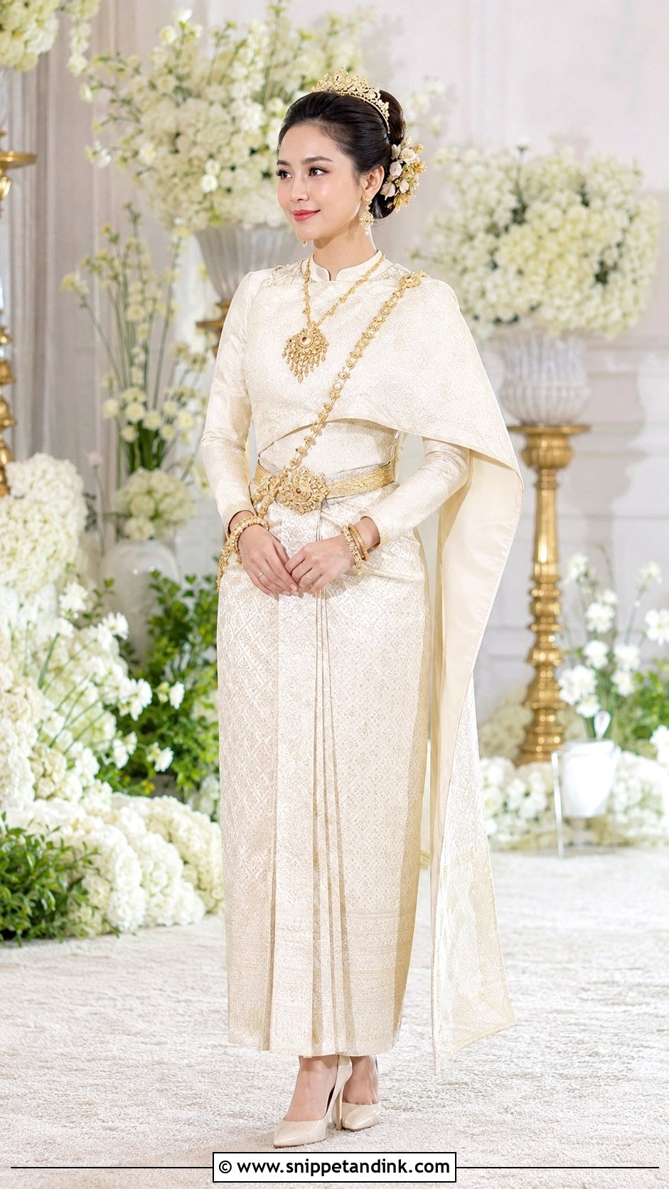 Ivory Khmer Wedding Dress - Snippet and Ink - 25 Khmer Wedding Dress Ideas