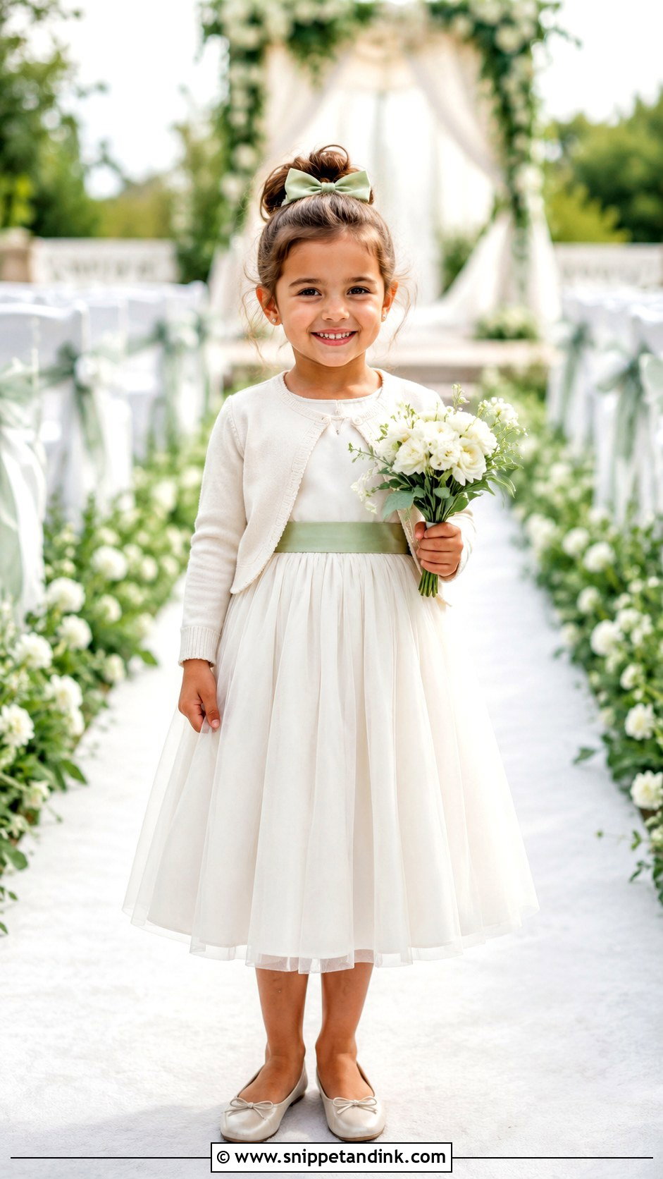 Ivory Kids Dress With Sash - Snippet and Ink - 25 Kids Dresses for Weddings