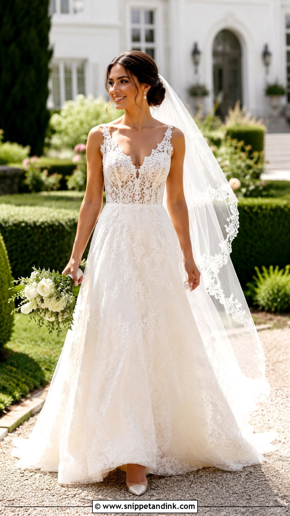 Ivory Lace A Line Wedding Dress - Snippet and Ink - 20 Ivory Lace Wedding Dress Ideas
