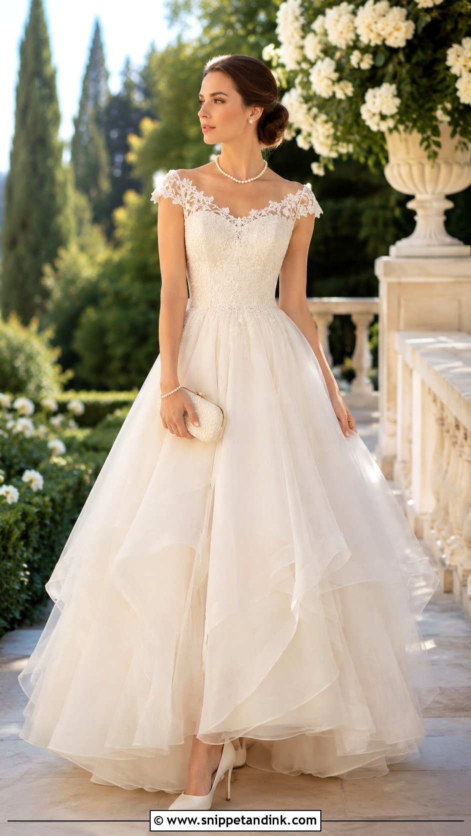 Ivory Lace Ballgown - Snippet and Ink - 25 Fairytale Ballgown Ideas