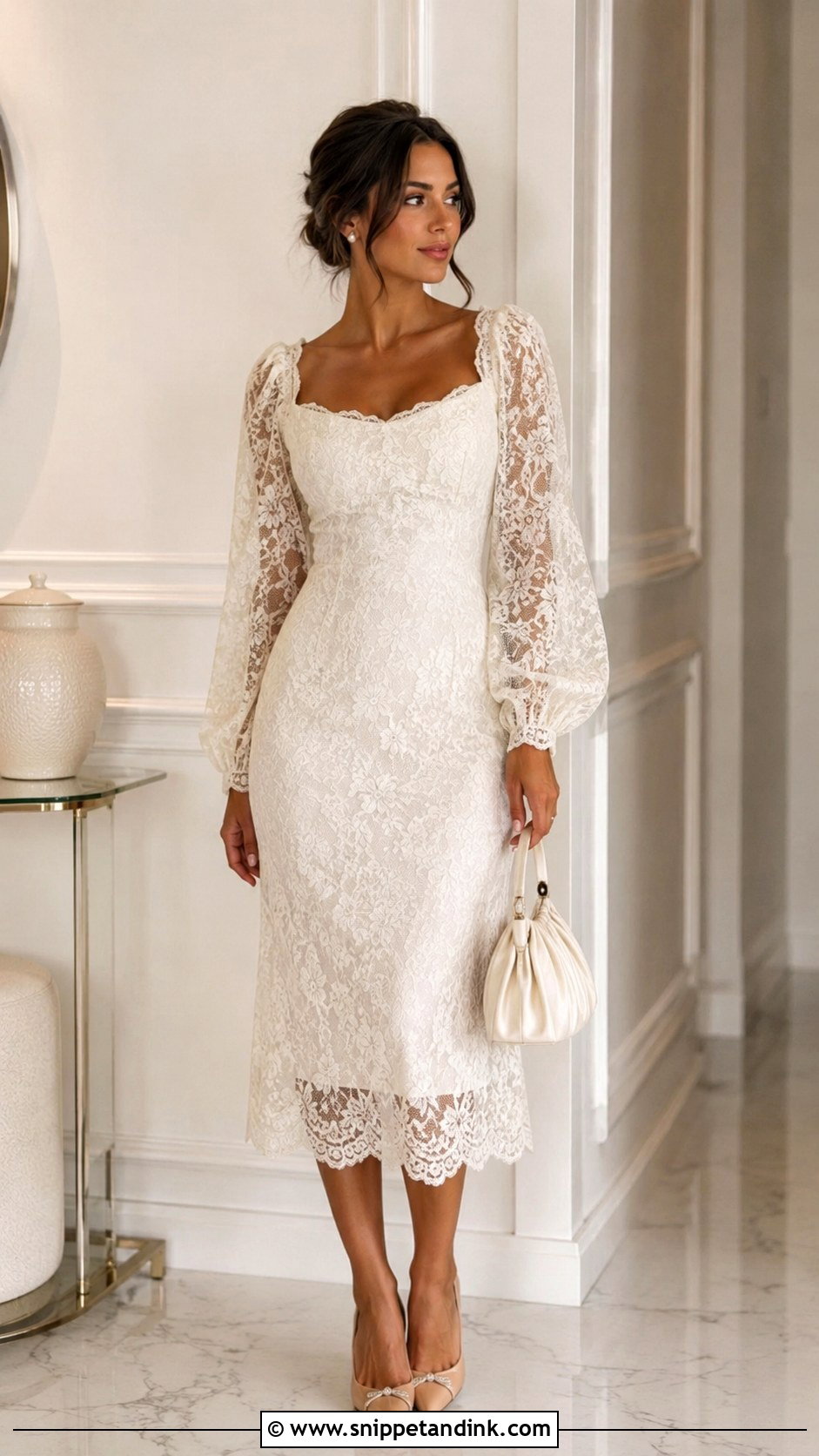Ivory Lace First Night Dress - Snippet and Ink - 25 First Night Dress Ideas