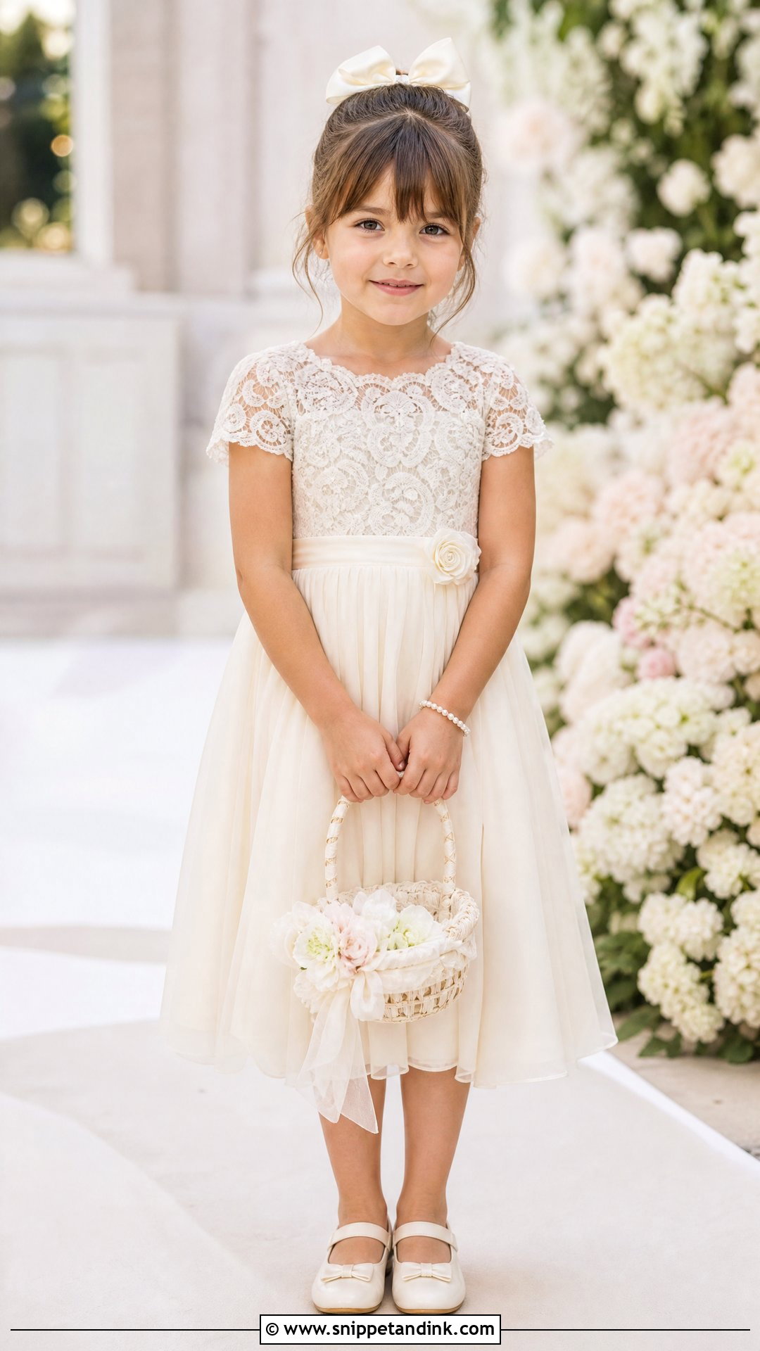 Ivory Lace Flower Girl Dress - Snippet and Ink - 25 Girl Wedding Dress Ideas