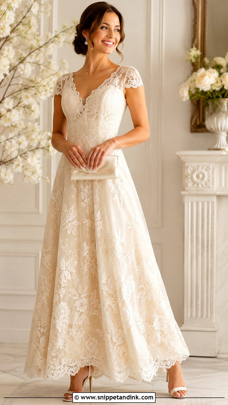 Ivory Lace Gown - Snippet and Ink - 25 Fairytale Gowns