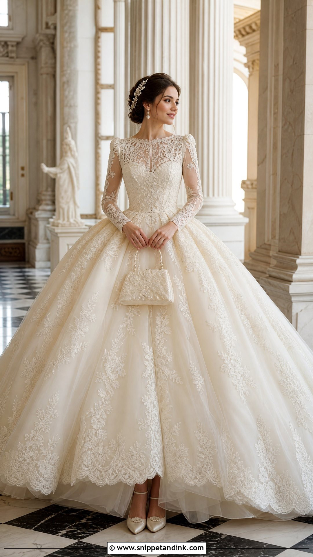 Ivory Lace Huge Ball Gown - Snippet and Ink - 20 Huge Ball Gowns