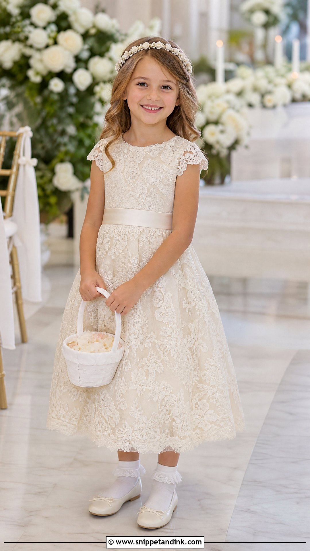 Ivory Lace Kids Wedding Gown - Snippet and Ink - 20 Kids Gown Design Wedding Dresses