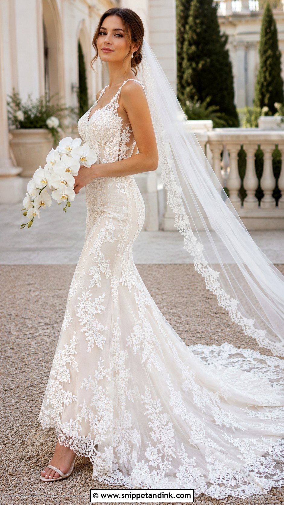 Ivory Lace Mermaid Wedding Gown - Snippet and Ink - 20 Ivory Wedding Gown Ideas