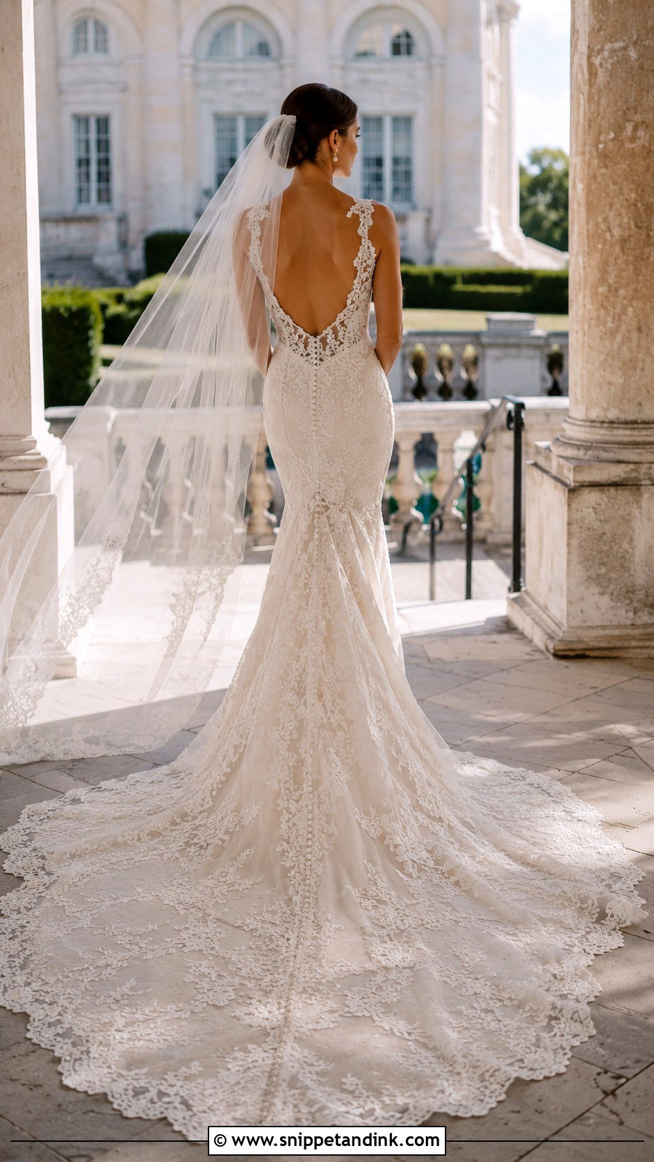 Ivory Lace Open Back Wedding Dress - Snippet and Ink - 20 Ivory Lace Wedding Dress Ideas