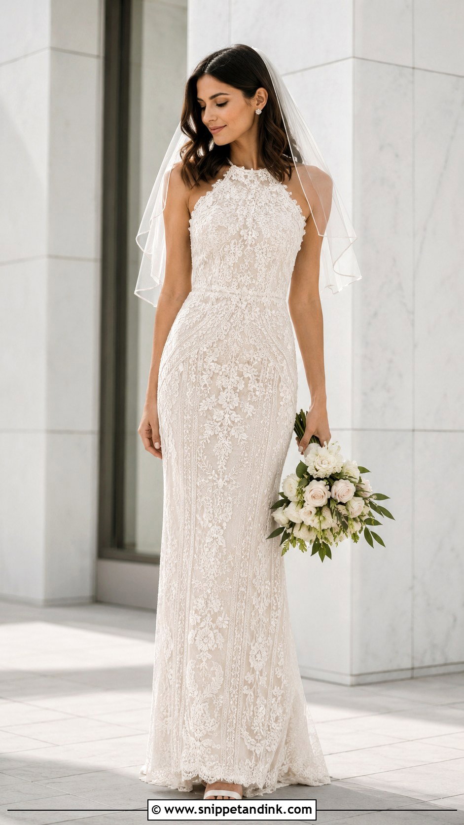 Ivory Lace Sheath Wedding Dress - Snippet and Ink - 20 Ivory Lace Wedding Dress Ideas