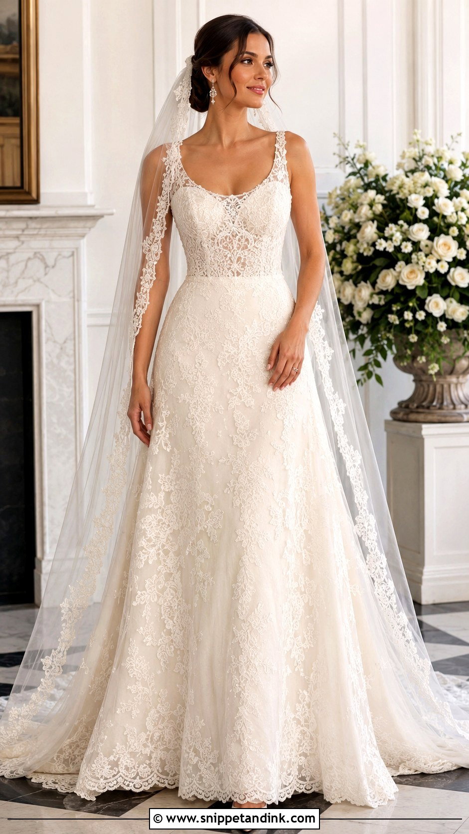Ivory Lace Wedding Dress With Removable Sleeves - Snippet and Ink - 20 Ivory Lace Wedding Dress Ideas
