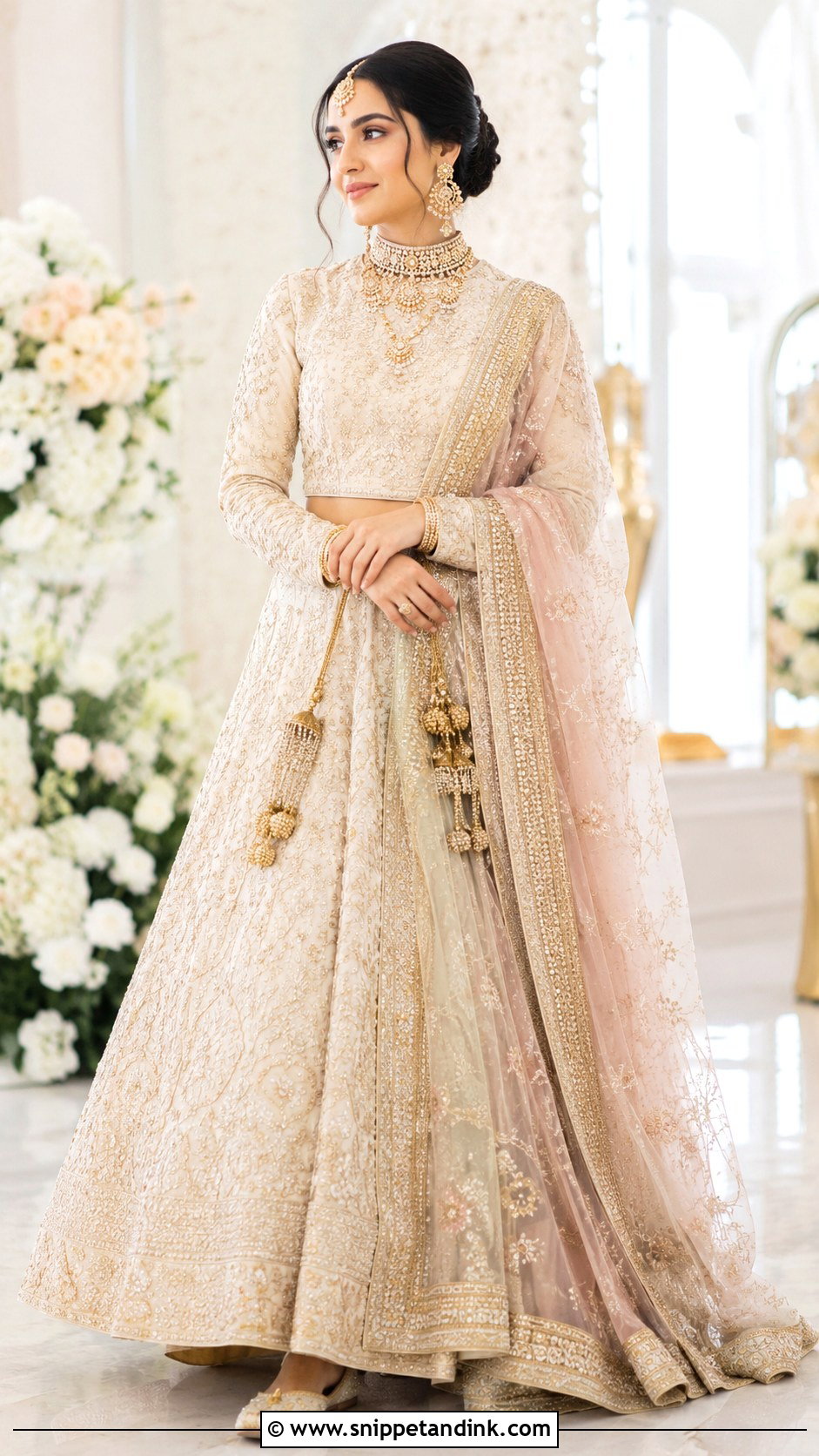 Ivory Lehenga Anand Karaj Outfit - Snippet and Ink - 30 Anand Karaj Outfit Ideas