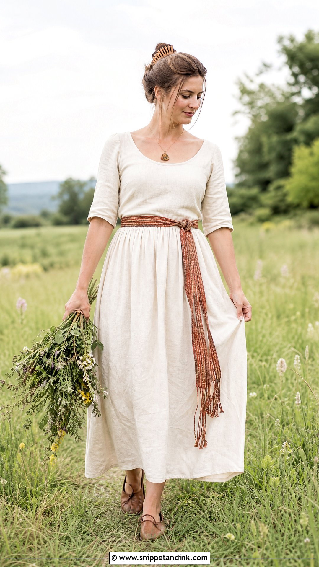 Ivory Linen Pagan Wedding Dress - Snippet and Ink - 20 Pagan Wedding Dress Ideas