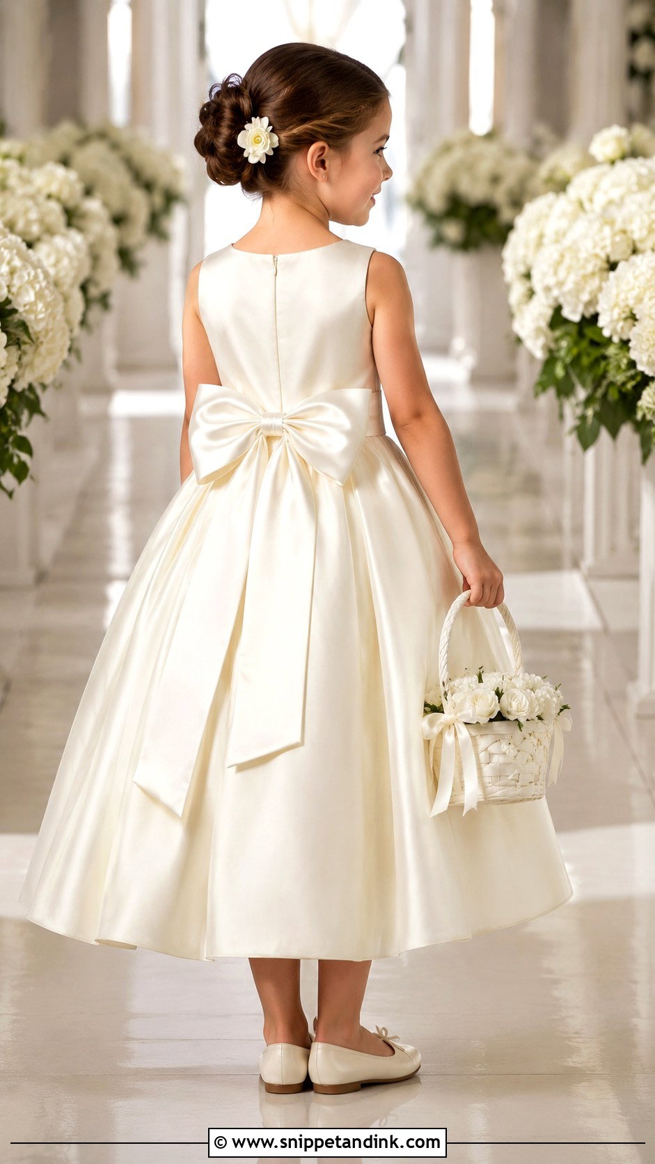 Ivory Little Bride Gown With Bow - Snippet and Ink - 25 Little Bride Gown Styles