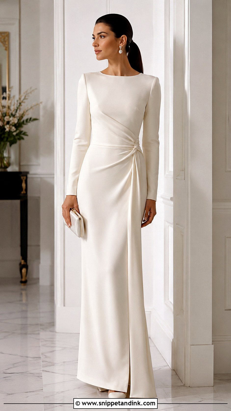 Ivory Long Sleeve Gown - Snippet and Ink - 25 Ivory Gown Ideas