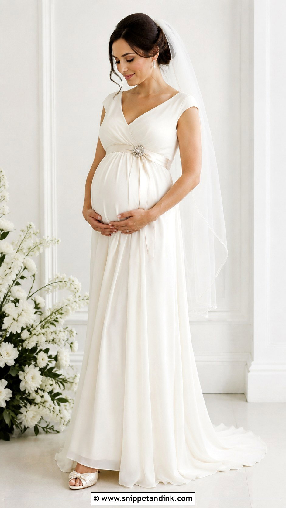 Ivory Maternity Wedding Dress - Snippet and Ink - 30 Maternity Wedding Dress Ideas