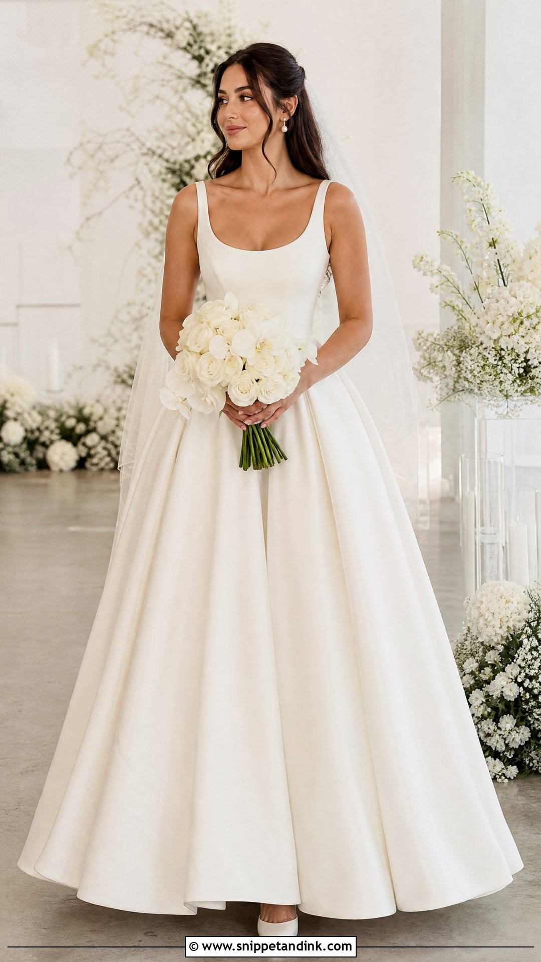 Ivory Minimalist Ball Gown Wedding Dress - Snippet and Ink - 20 Simple Ball Gown Wedding Dress Ideas
