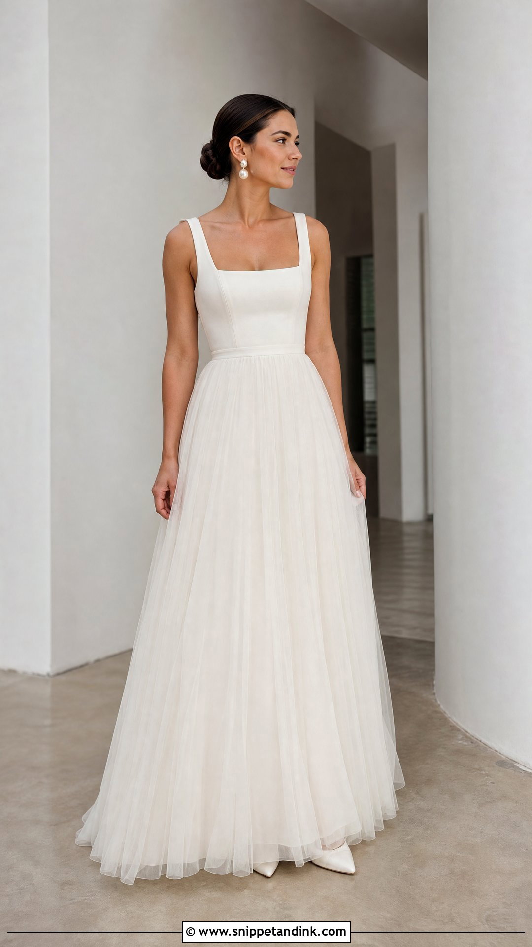 Ivory Minimalist Tulle Gown - Snippet and Ink - 20 Tulle Gowns