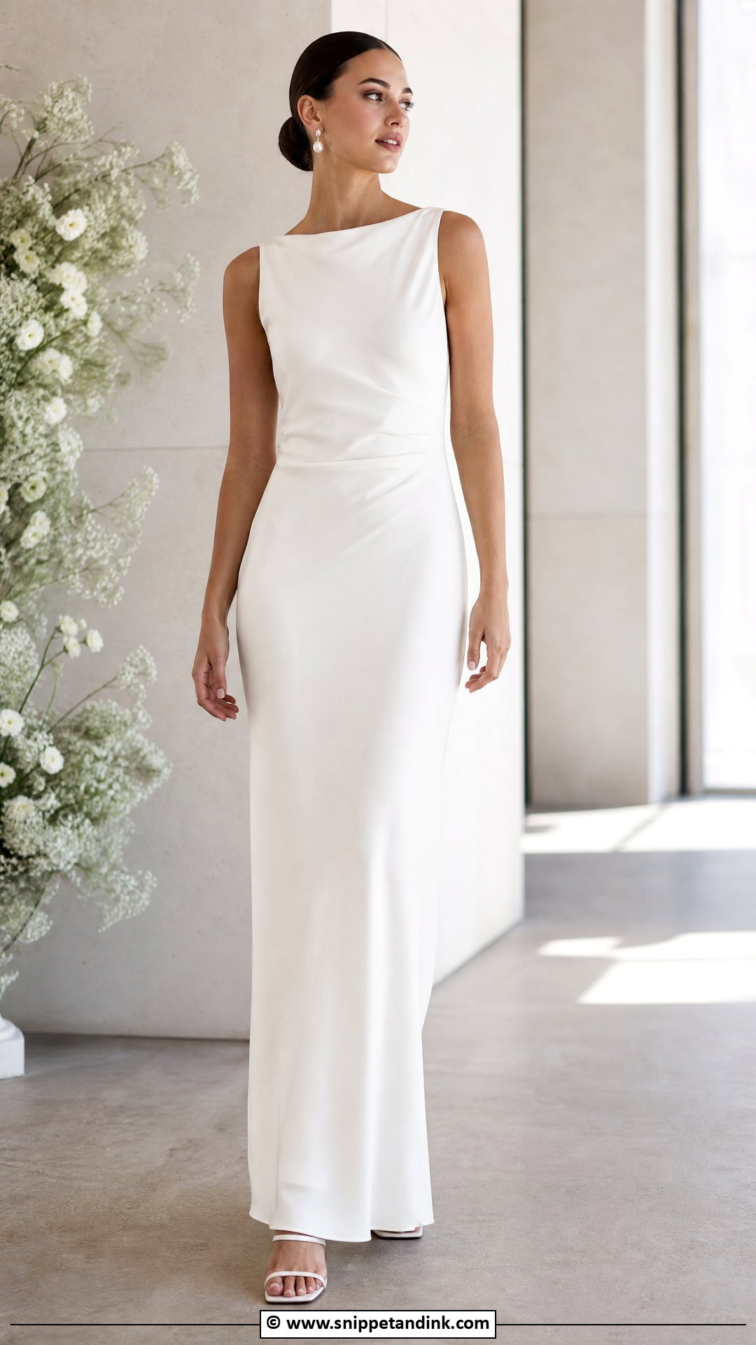 Ivory Minimalist Wedding Dress - Snippet and Ink - 35 Ivory Wedding Dress Ideas