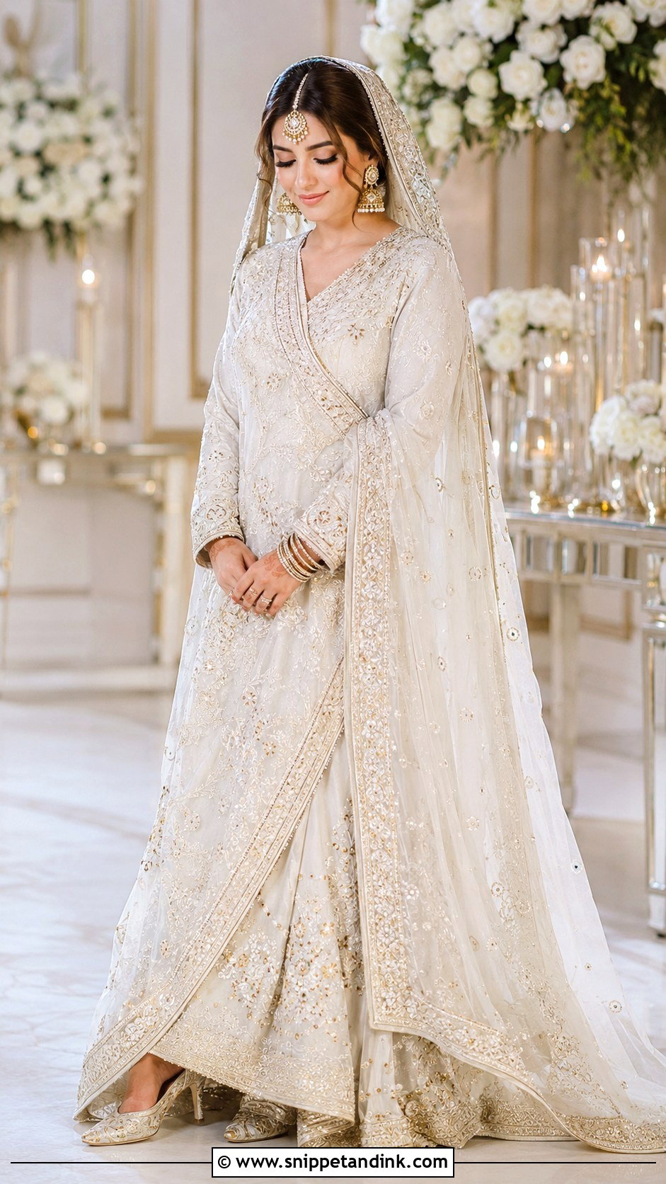 Ivory Nikah Angrakha Dress - Snippet and Ink - 25 Nikah Dress Pakistani Brides Ideas