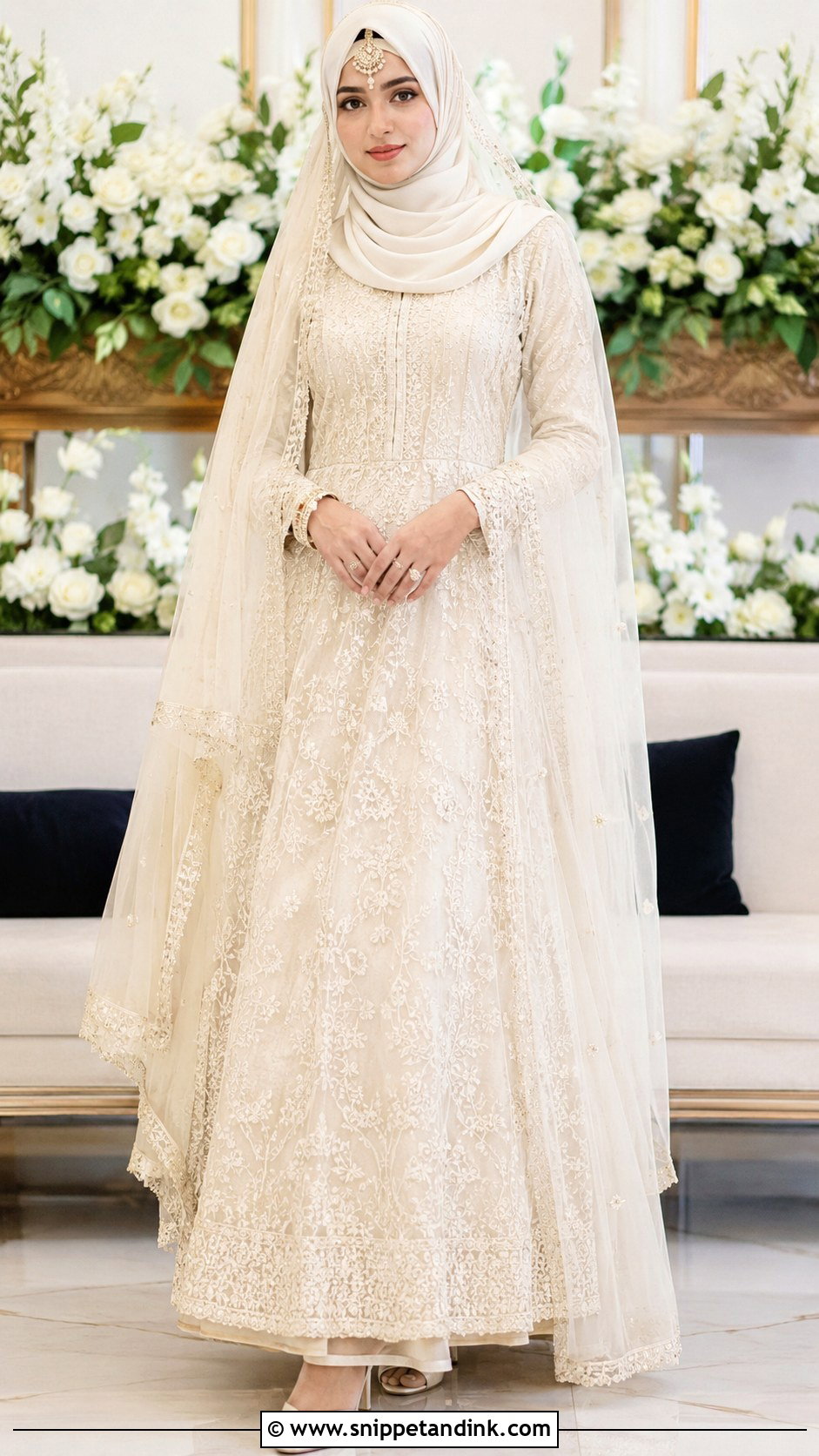 Ivory Nikah Hijab Dress - Snippet and Ink - 25 Nikah Dress Pakistani Brides Ideas