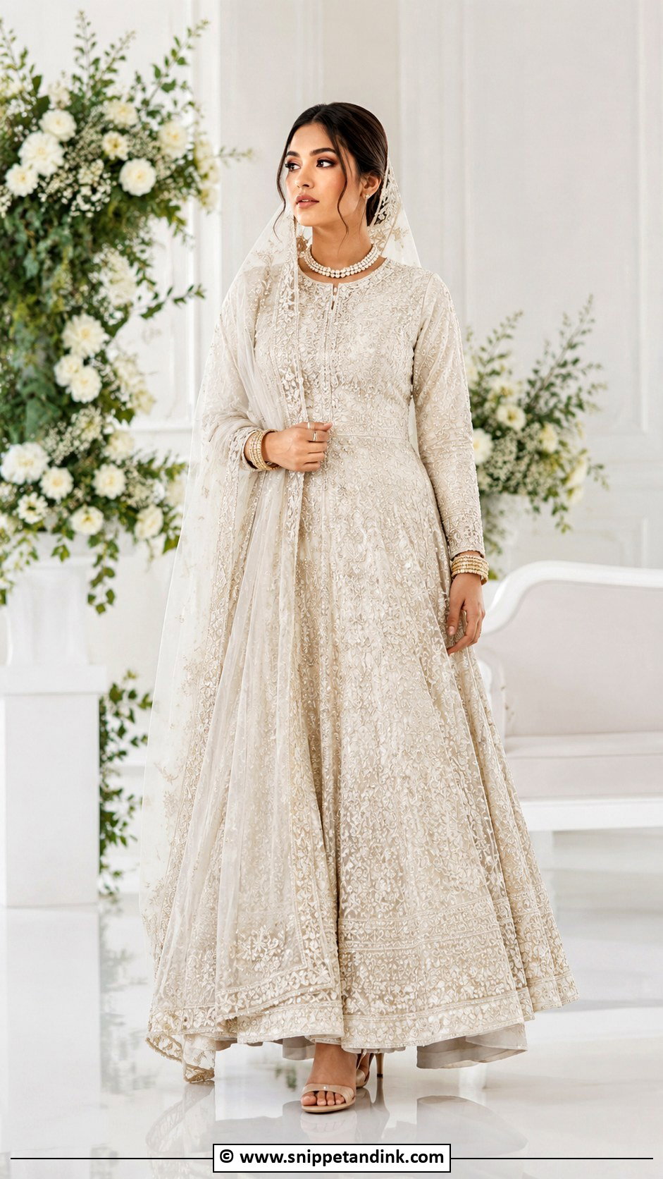 Ivory Nikkah Lehenga Outfit - Snippet and Ink - 25 Nikkah Outfits for Bride