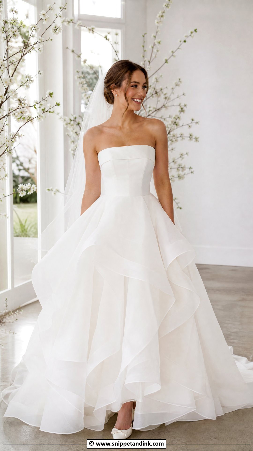 Ivory Organza Wedding Dress - Snippet and Ink - 35 Ivory Wedding Dress Ideas