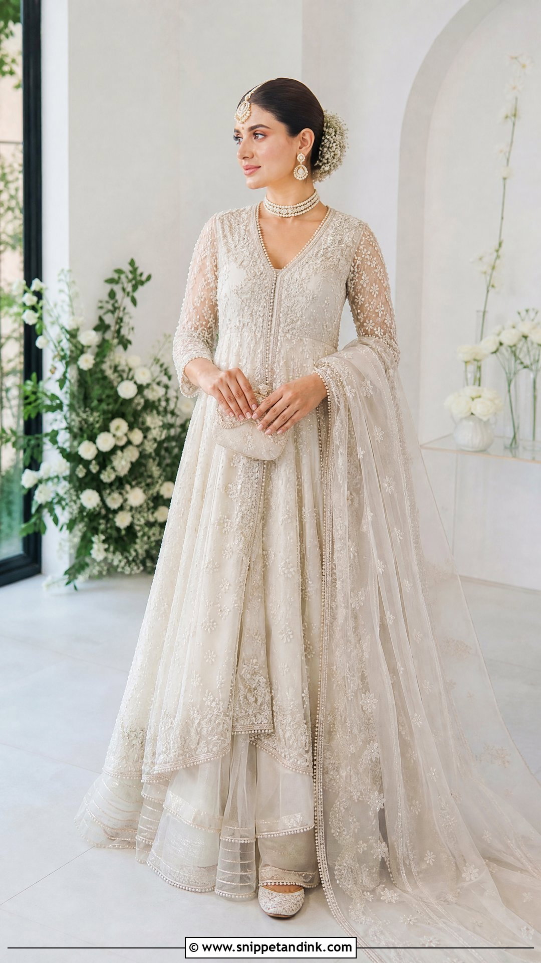 Ivory Pakistani Bridal Gown - Snippet and Ink - 20 Pakistani Bridal Gowns