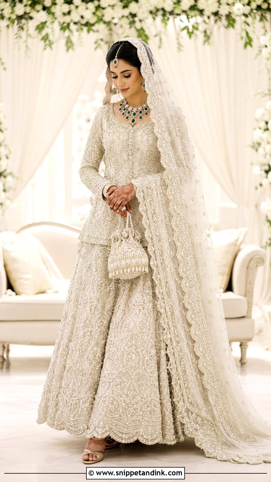 Ivory Pakistani Bridal Lehenga - Snippet and Ink - 20 Desi Wedding Dresses Pakistani Bridal