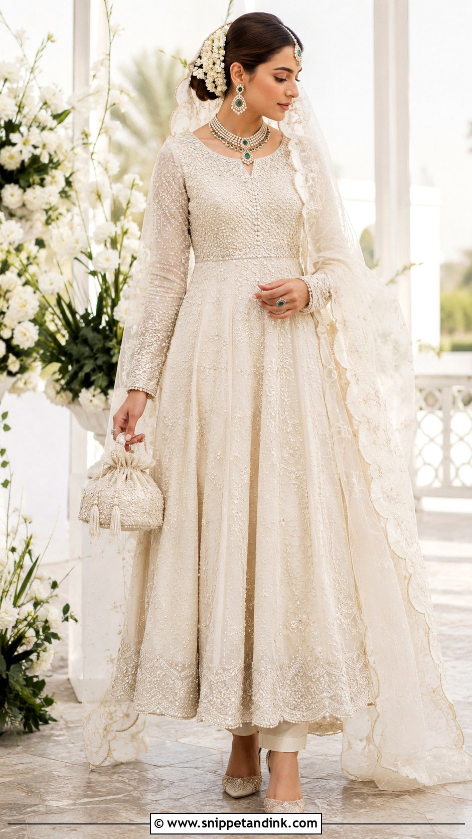 Ivory Pakistani Bridal Pishwas - Snippet and Ink - 20 Desi Wedding Dresses Pakistani Bridal