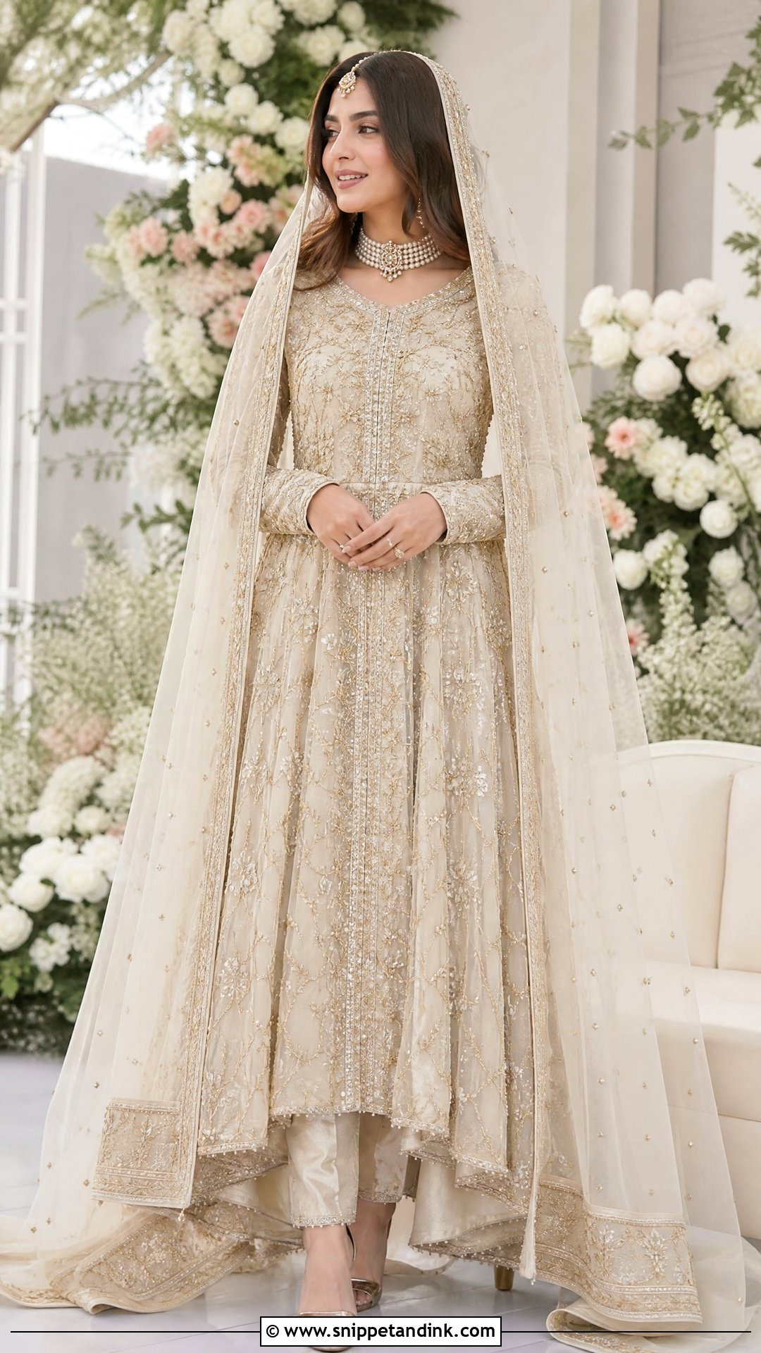 Ivory Pakistani Bridal Pishwas - Snippet and Ink - 20 Pakistani Bridal Outfits