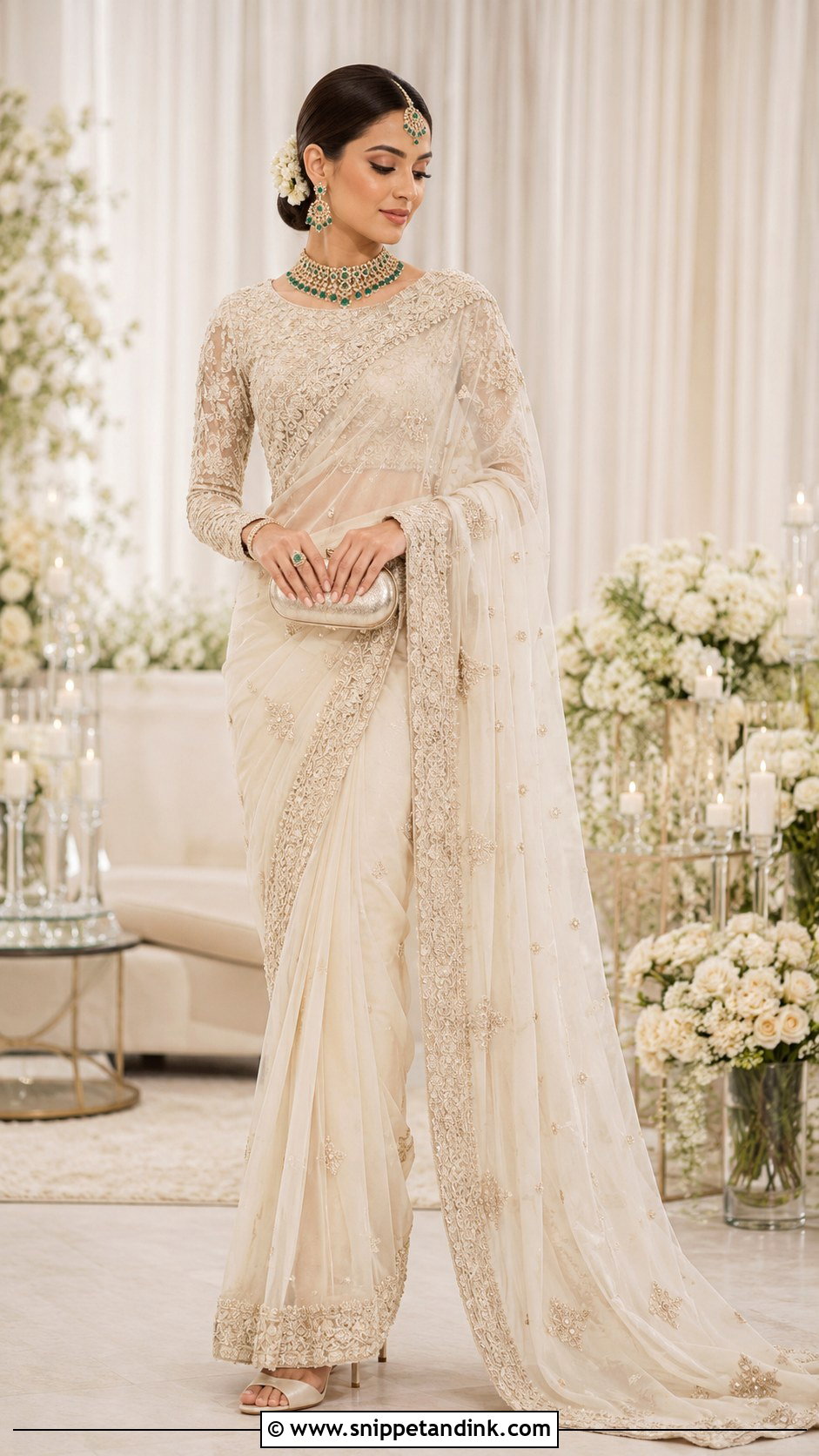 Ivory Pakistani Bridal Saree - Snippet and Ink - 20 Desi Wedding Dresses Pakistani Bridal