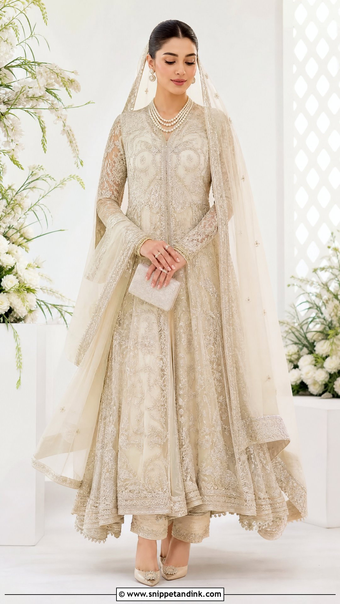 Ivory Pakistani Nikah Dress - Snippet and Ink - 25 Pakistani Wedding Dresses Ideas
