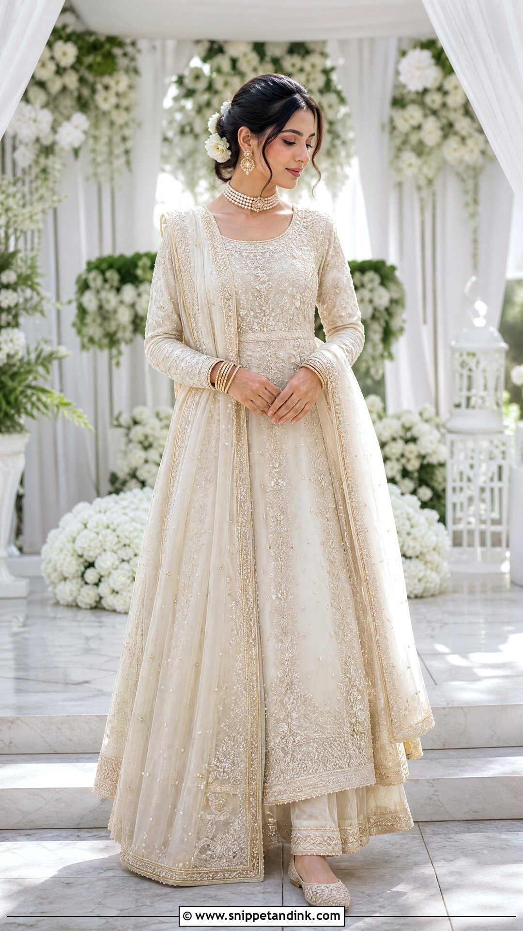 Ivory Pakistani Nikah Dress - Snippet and Ink - 20 Wedding Dresses Pakistan