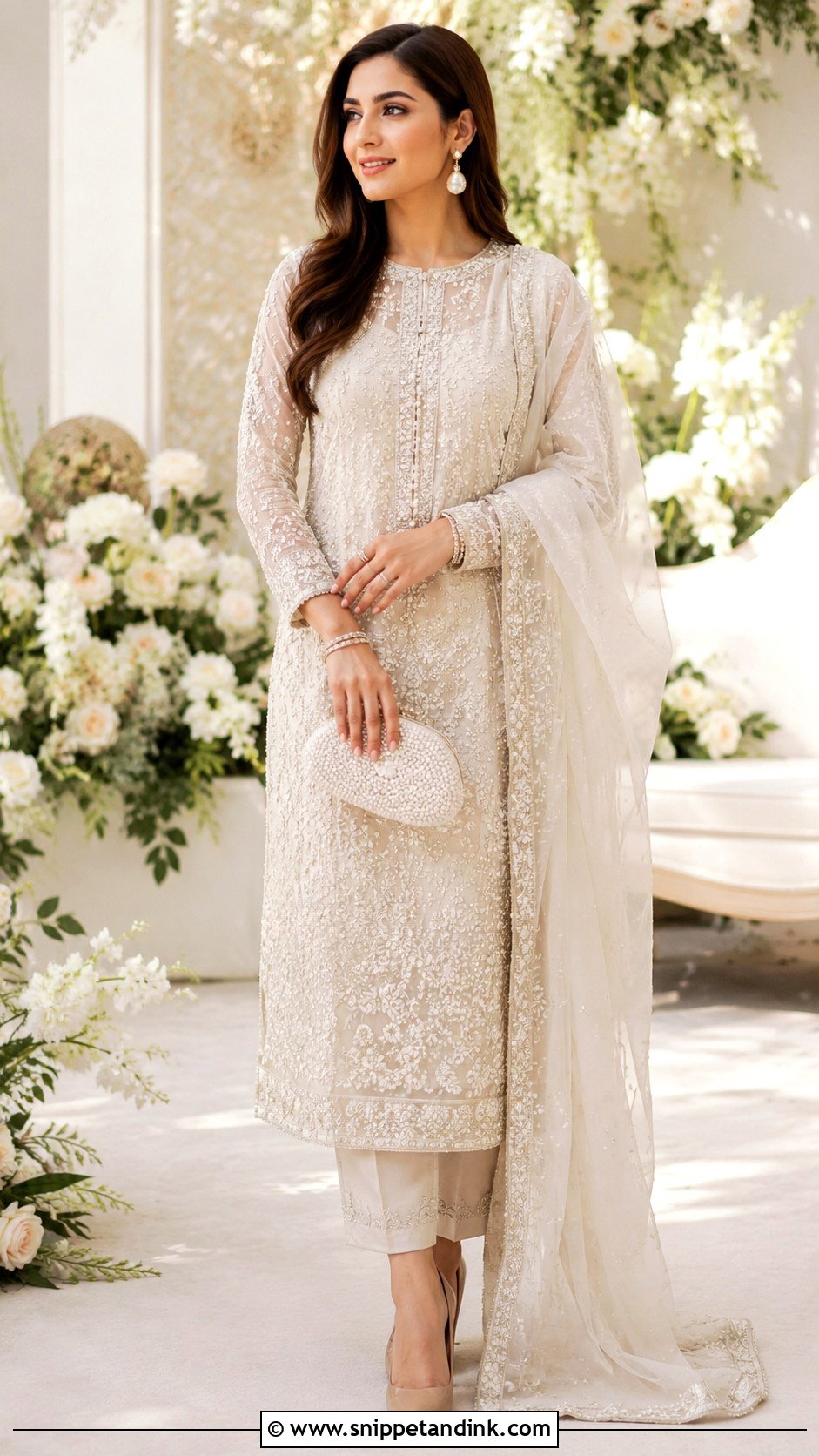 Ivory Pakistani Nikah Dress - Snippet and Ink - 30 Pakistani Dress Design for Wedding Ideas