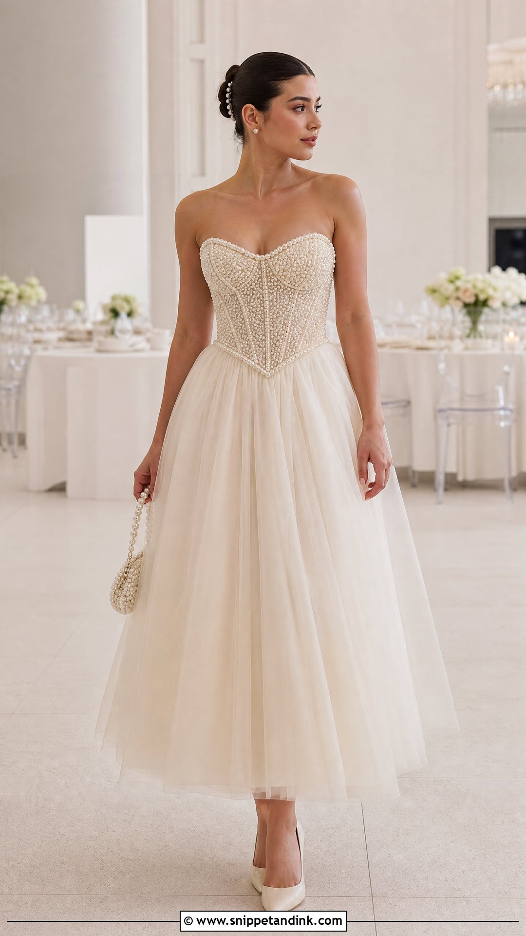 Ivory Pearl Princess Corset Dress - Snippet and Ink - 20 Princess Dress Corset Ideas