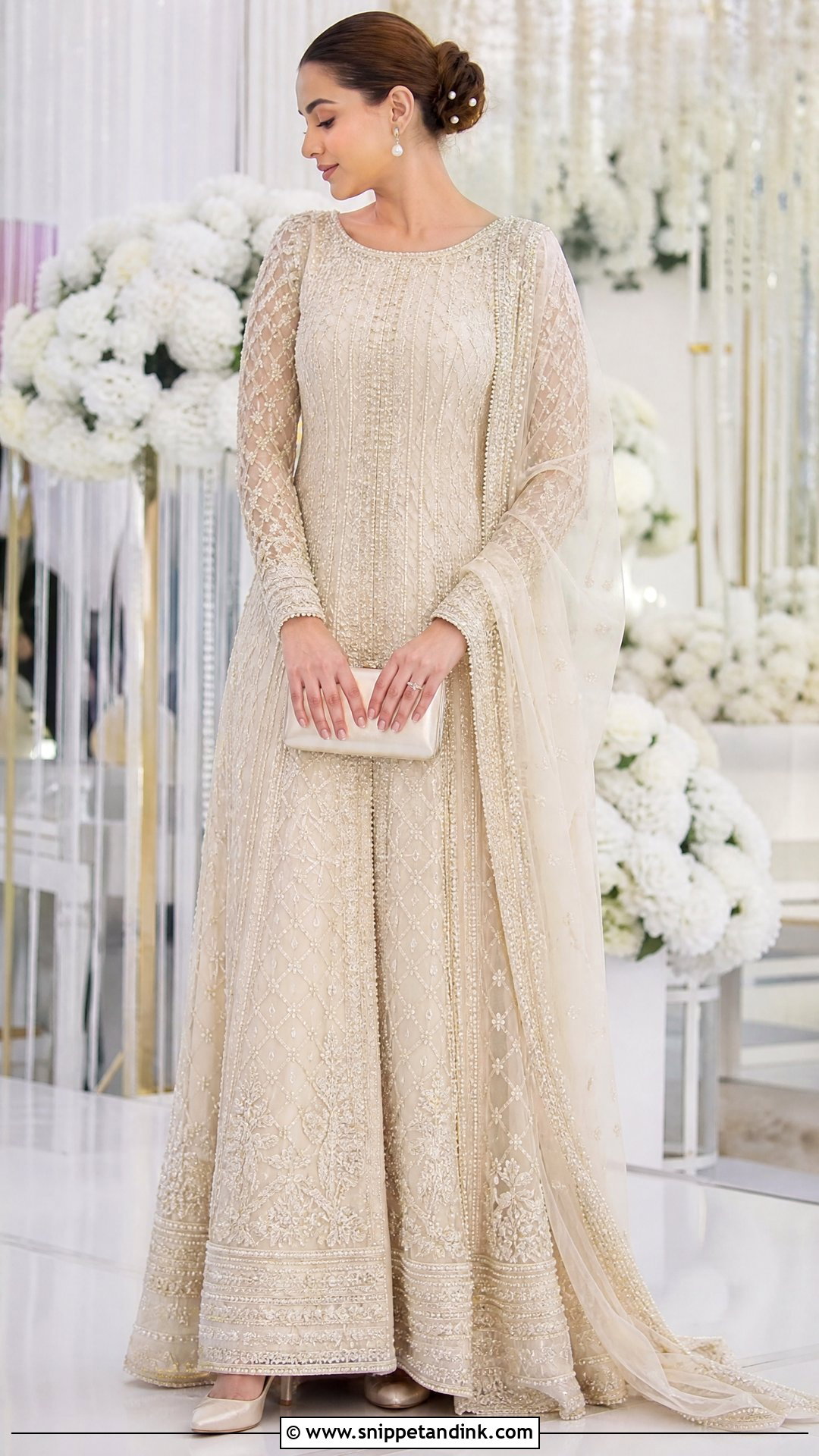 Ivory Pearl Walima Gown - Snippet and Ink - 20 Walima Gown Ideas