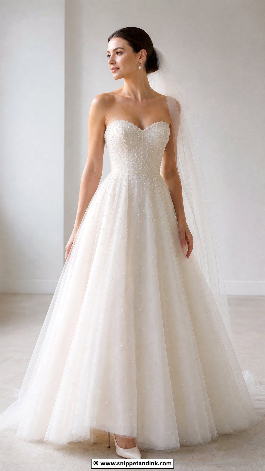 Ivory Pearl Wedding Dress - Snippet and Ink - 35 Ivory Wedding Dress Ideas
